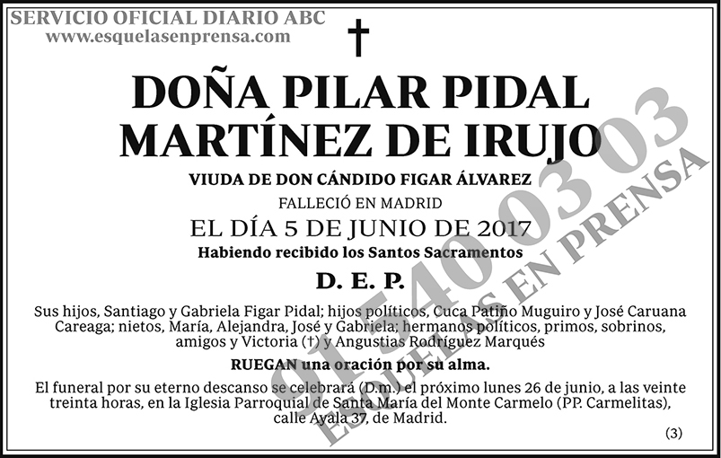 Pilar Pidal Martínez de Irujo